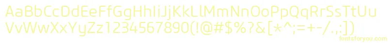 Шрифт CoreSansM35Light – жёлтые шрифты