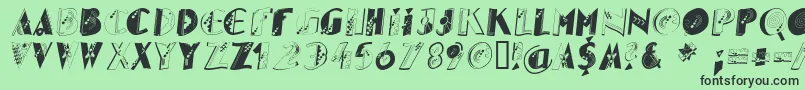 Glito Font – Black Fonts on Green Background