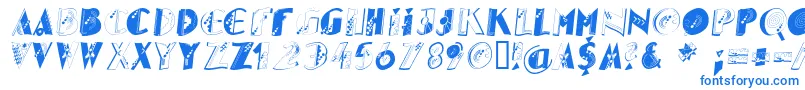 Glito Font – Blue Fonts on White Background