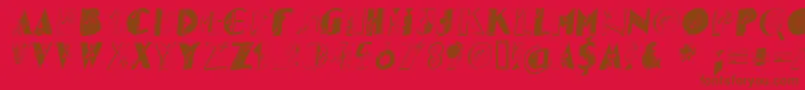 Glito Font – Brown Fonts on Red Background
