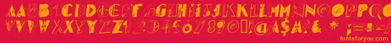 Glito Font – Orange Fonts on Red Background