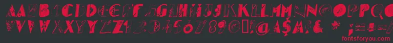 Glito Font – Red Fonts on Black Background
