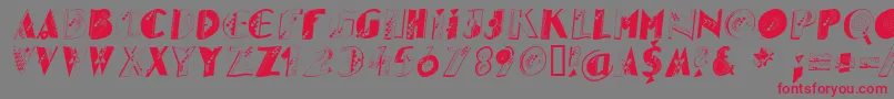 Glito Font – Red Fonts on Gray Background