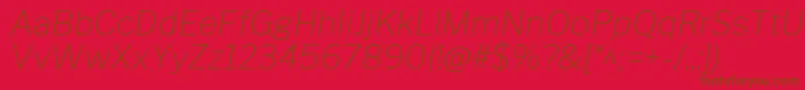 LibrefranklinThinitalic Font – Brown Fonts on Red Background