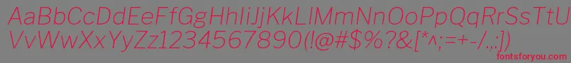 LibrefranklinThinitalic Font – Red Fonts on Gray Background