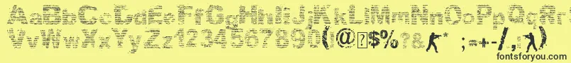 Callmemaybe Font – Black Fonts on Yellow Background