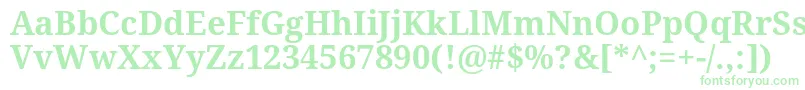 Czcionka Notoserif ffy – zielone czcionki