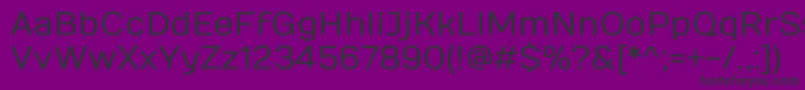 Czcionka NumansRegular – czarne czcionki na fioletowym tle