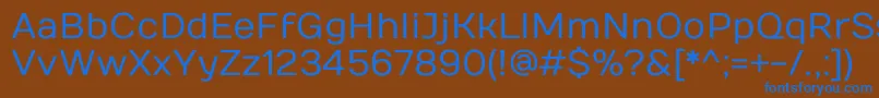 フォントNumansRegular – 茶色の背景に青い文字