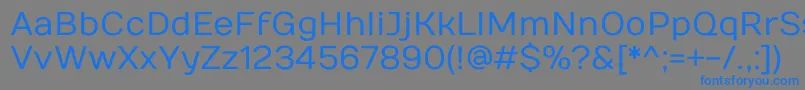フォントNumansRegular – 灰色の背景に青い文字