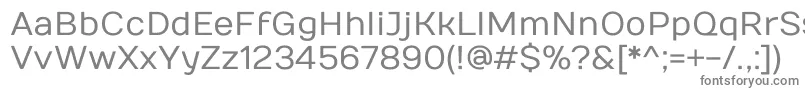 NumansRegular-fontti – harmaat kirjasimet valkoisella taustalla