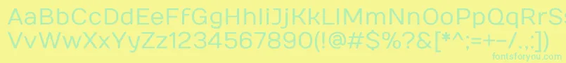 NumansRegular Font – Green Fonts on Yellow Background