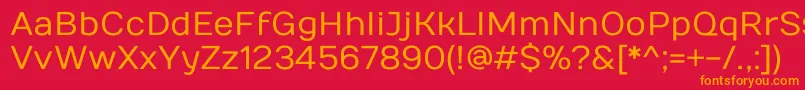 NumansRegular Font – Orange Fonts on Red Background