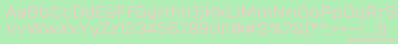 NumansRegular Font – Pink Fonts on Green Background