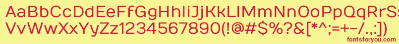 NumansRegular Font – Red Fonts on Yellow Background