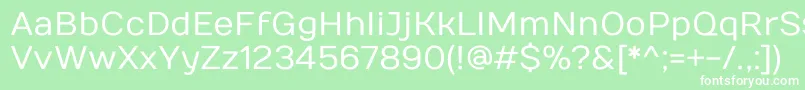 NumansRegular Font – White Fonts on Green Background
