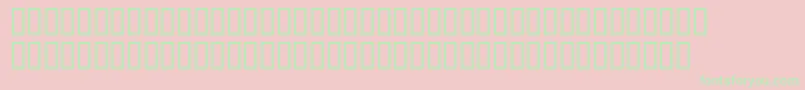 LudlowDingbats Font – Green Fonts on Pink Background