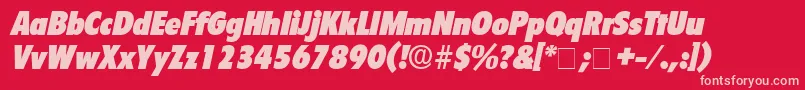 SeighDisplaySsiItalic Font – Pink Fonts on Red Background