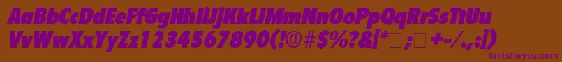 SeighDisplaySsiItalic Font – Purple Fonts on Brown Background