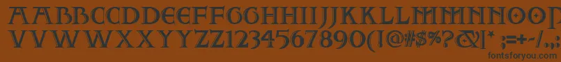 Шрифт Two – чёрные шрифты на коричневом фоне
