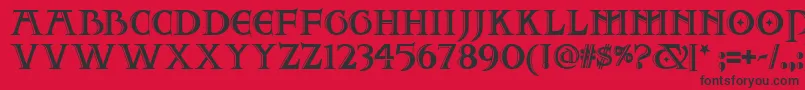 Two Font – Black Fonts on Red Background