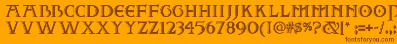 Two Font – Brown Fonts on Orange Background
