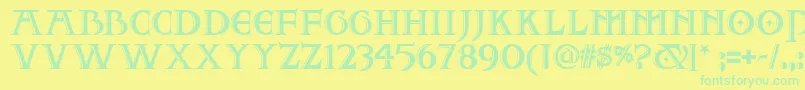 Two Font – Green Fonts on Yellow Background