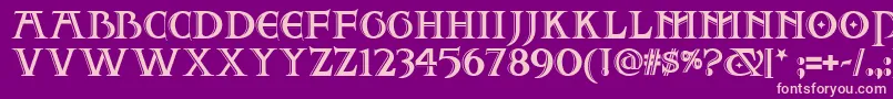 Two Font – Pink Fonts on Purple Background