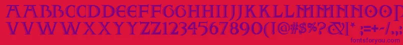 Two Font – Purple Fonts on Red Background