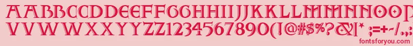 Two Font – Red Fonts on Pink Background