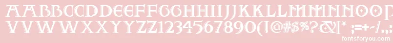 Two Font – White Fonts on Pink Background