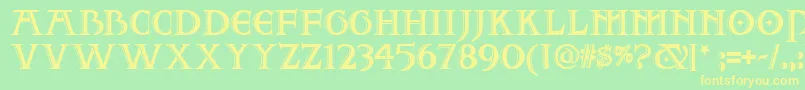 Two Font – Yellow Fonts on Green Background