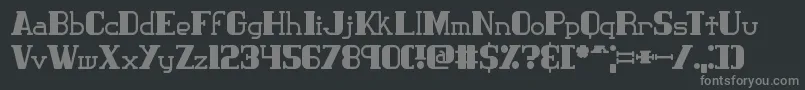 ClassicTrash1Brk Font – Gray Fonts on Black Background