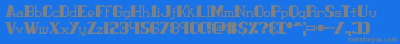 ClassicTrash1Brk Font – Gray Fonts on Blue Background