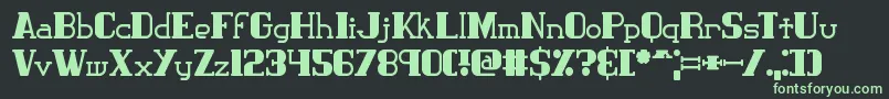 ClassicTrash1Brk Font – Green Fonts on Black Background