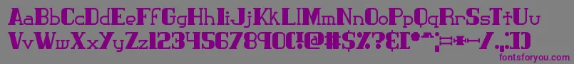ClassicTrash1Brk Font – Purple Fonts on Gray Background