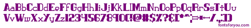 ClassicTrash1Brk-fontti – violetit fontit valkoisella taustalla