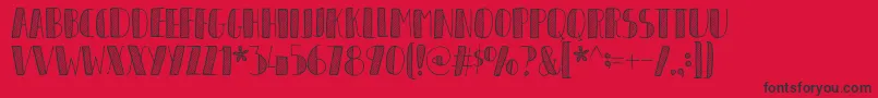 OrganiqueDemo-Schriftart – Schwarze Schriften auf rotem Hintergrund