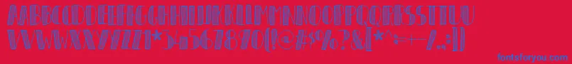 OrganiqueDemo Font – Blue Fonts on Red Background