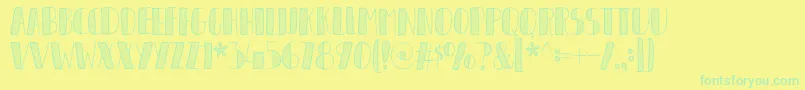 OrganiqueDemo Font – Green Fonts on Yellow Background