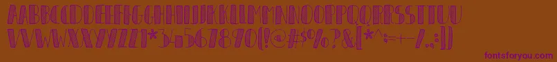 OrganiqueDemo Font – Purple Fonts on Brown Background
