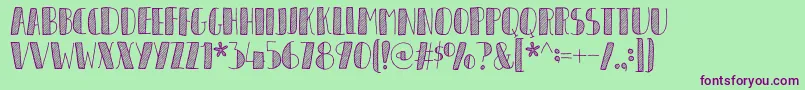 OrganiqueDemo Font – Purple Fonts on Green Background