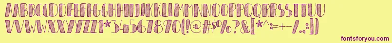 OrganiqueDemo Font – Purple Fonts on Yellow Background