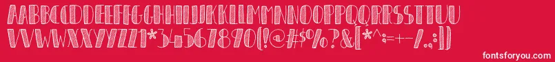 fuente OrganiqueDemo – Fuentes Blancas Sobre Fondo Rojo