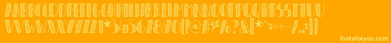 fuente OrganiqueDemo – Fuentes Amarillas Sobre Fondo Naranja