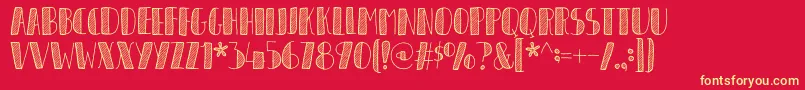 OrganiqueDemo Font – Yellow Fonts on Red Background