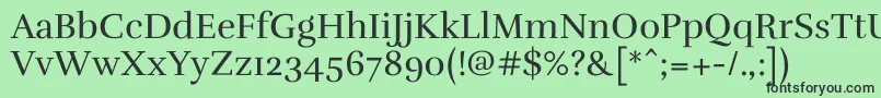 RufinaRegular Font – Black Fonts on Green Background