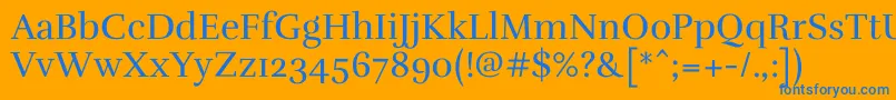 RufinaRegular Font – Blue Fonts on Orange Background