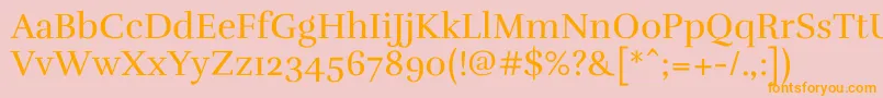 RufinaRegular Font – Orange Fonts on Pink Background