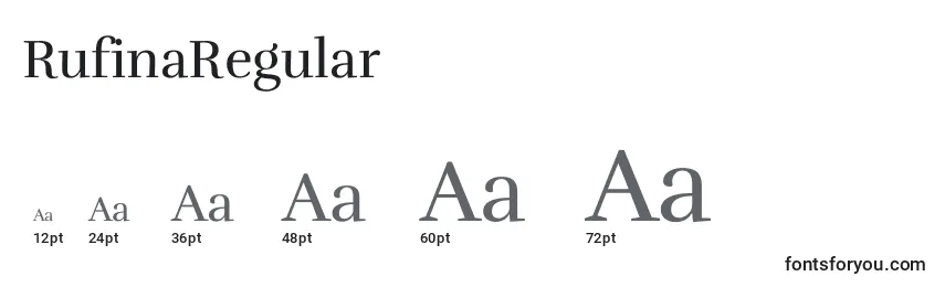 Размеры шрифта RufinaRegular